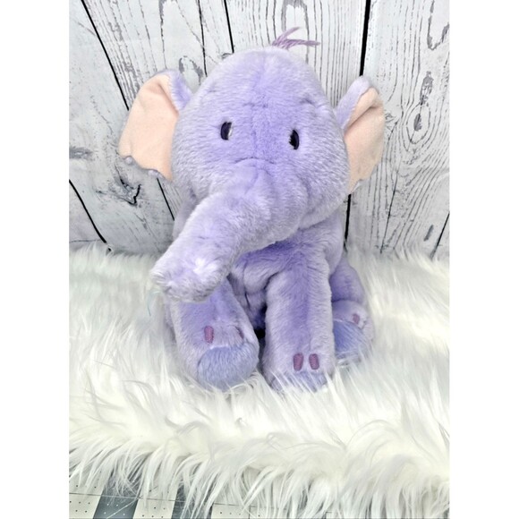 Disney Store Heffalump Plush Winnie The Pooh Purple Elephant Core Lumpy 13" - Picture 1 of 5